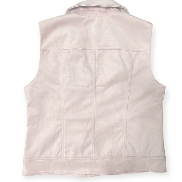 Philosophy Pink Faux Suede Moto Vest - Medium - Picture 4 of 9